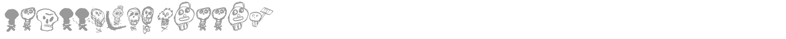 Pääkallojen hyökkäys font preview